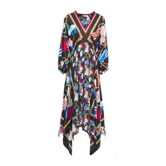 Sandro Dresses & Skirts - Rare sandro scarf print silk dress